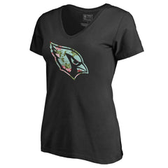 Arizona Cardinals Women's Lovely V-Neck T-Shirt Black