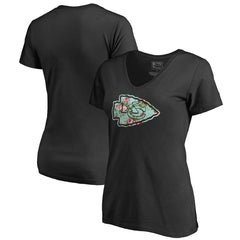 Kansas City Chiefs Women's Lovely V-Neck T-Shirt Black