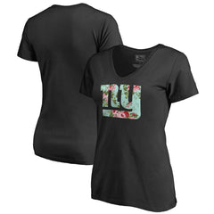 New York Giants Women's Lovely V-Neck T-Shirt Black
