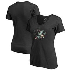 NHL San Jose Sharks Women's Lovely V-Neck T-Shirt - Black