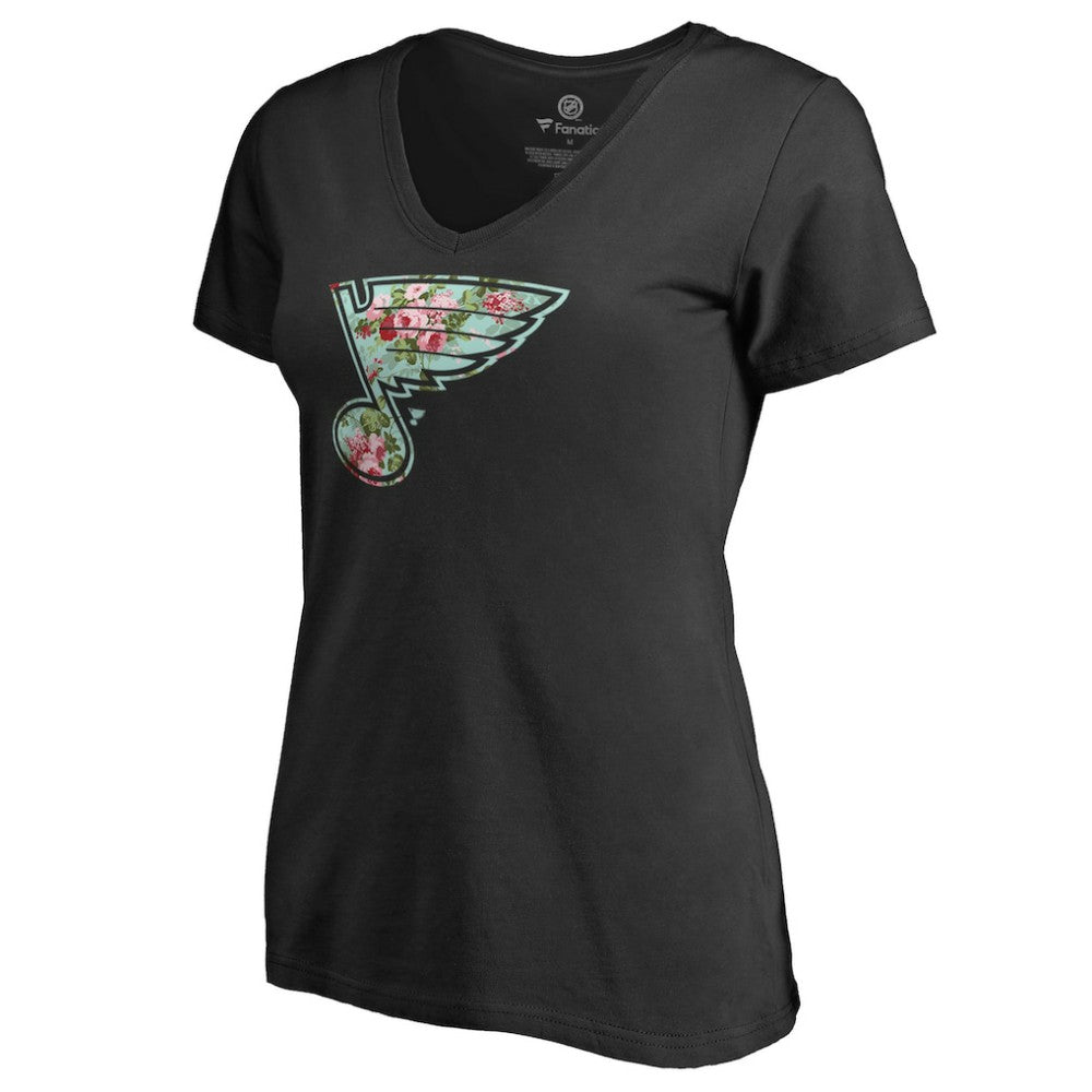 NHL St. Louis Blues Women's Lovely V-Neck T-Shirt - Black