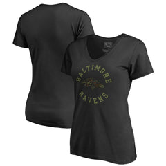 Baltimore Ravens Women's Camo Collection Liberty V-Neck T-Shirt Black
