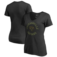 Jacksonville Jaguars Women's Camo Collection Liberty V-Neck T-Shirt Black