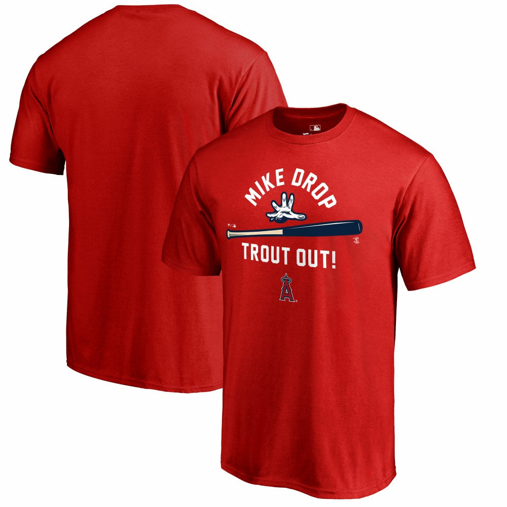 Mike Trout Los Angeles Angels Hometown Mike Drop T-Shirt - Red T-shirts