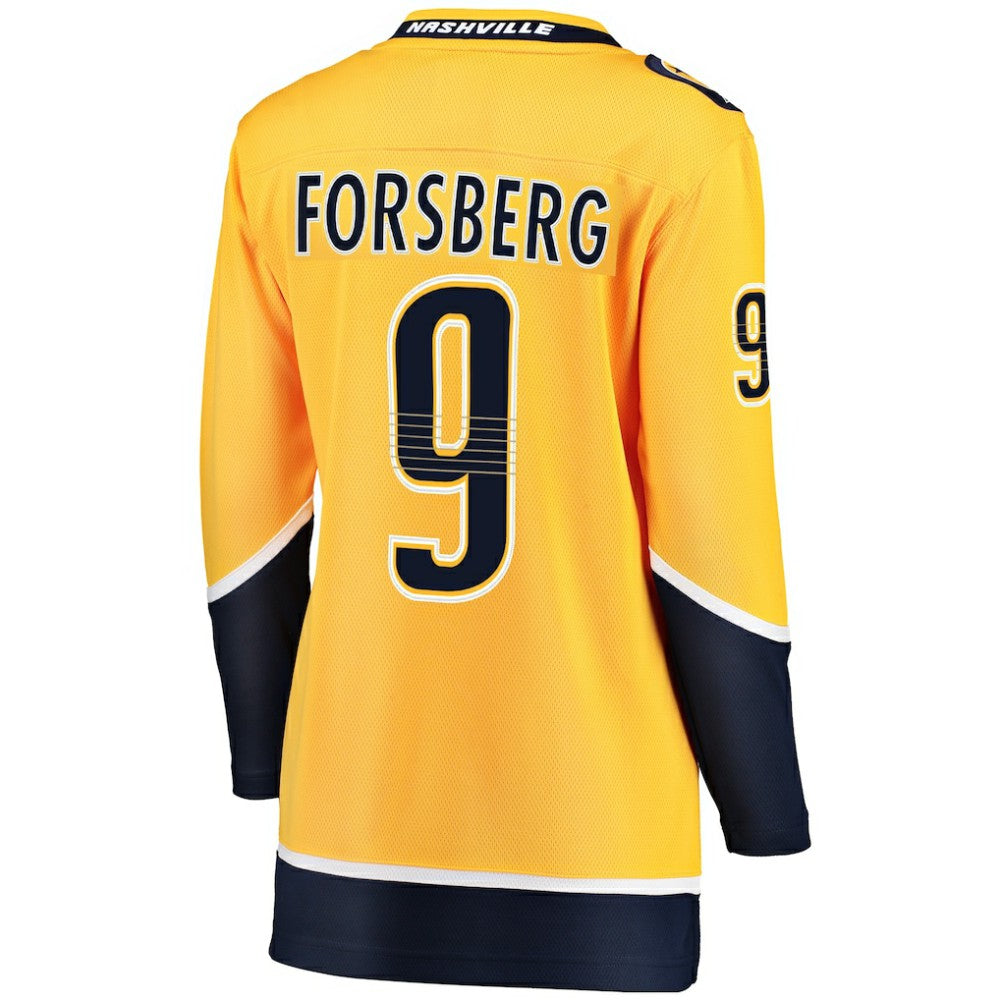 NHL Filip Forsberg Nashville Predators Fanatics Women's Breakaway Player Jersey - Gold