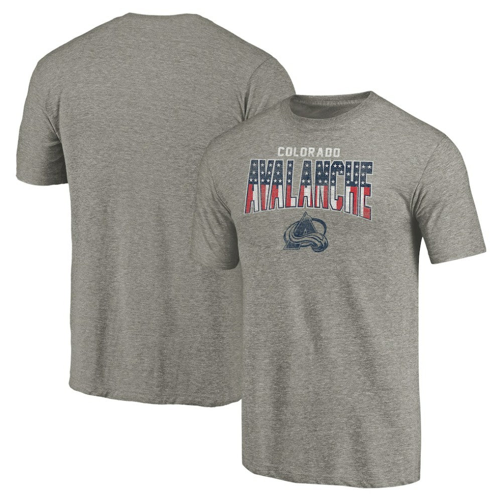 NHL Colorado Avalanche Freedom Tri-Blend T-Shirt - Heathered Gray