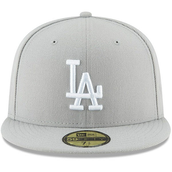 Los Angeles Dodgers New Era Fashion Color Basic 59FIFTY Fitted Hat - Gray Hats
