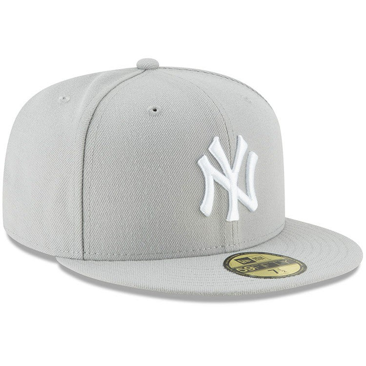 New York Yankees New Era Fashion Color Basic 59FIFTY Fitted Hat - Gray Hats