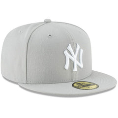 New York Yankees New Era Fashion Color Basic 59FIFTY Fitted Hat - Gray Hats