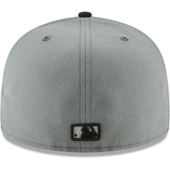 Atlanta Braves New Era Two-Tone 59FIFTY Fitted Hat - Gray/Black Hats