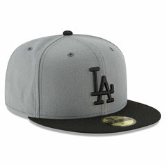 Los Angeles Dodgers New Era Two-Tone 59FIFTY Fitted Hat - Gray/Black Hats