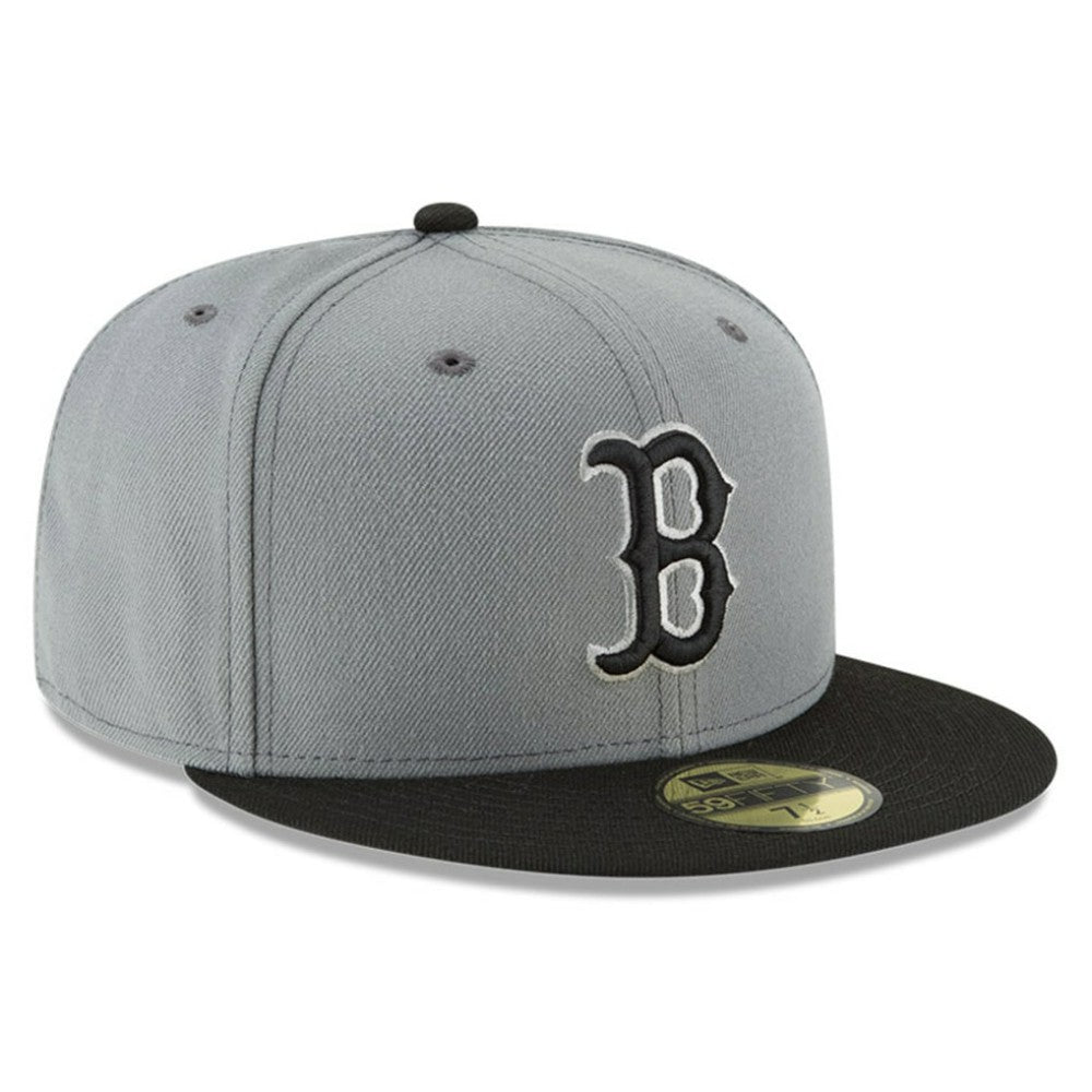 Boston Red Sox New Era Two-Tone 59FIFTY Fitted Hat - Gray/Black Hats