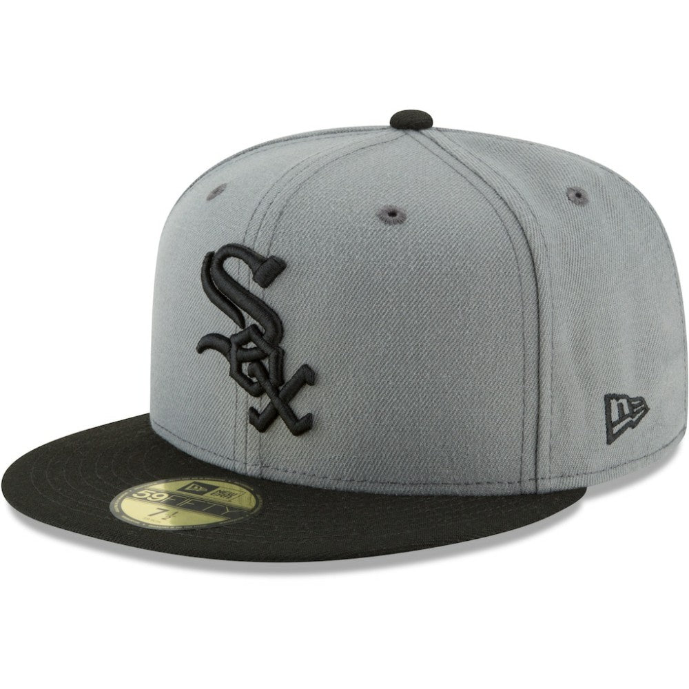 Chicago White Sox New Era Two-Tone 59FIFTY Fitted Hat - Gray/Black Hats