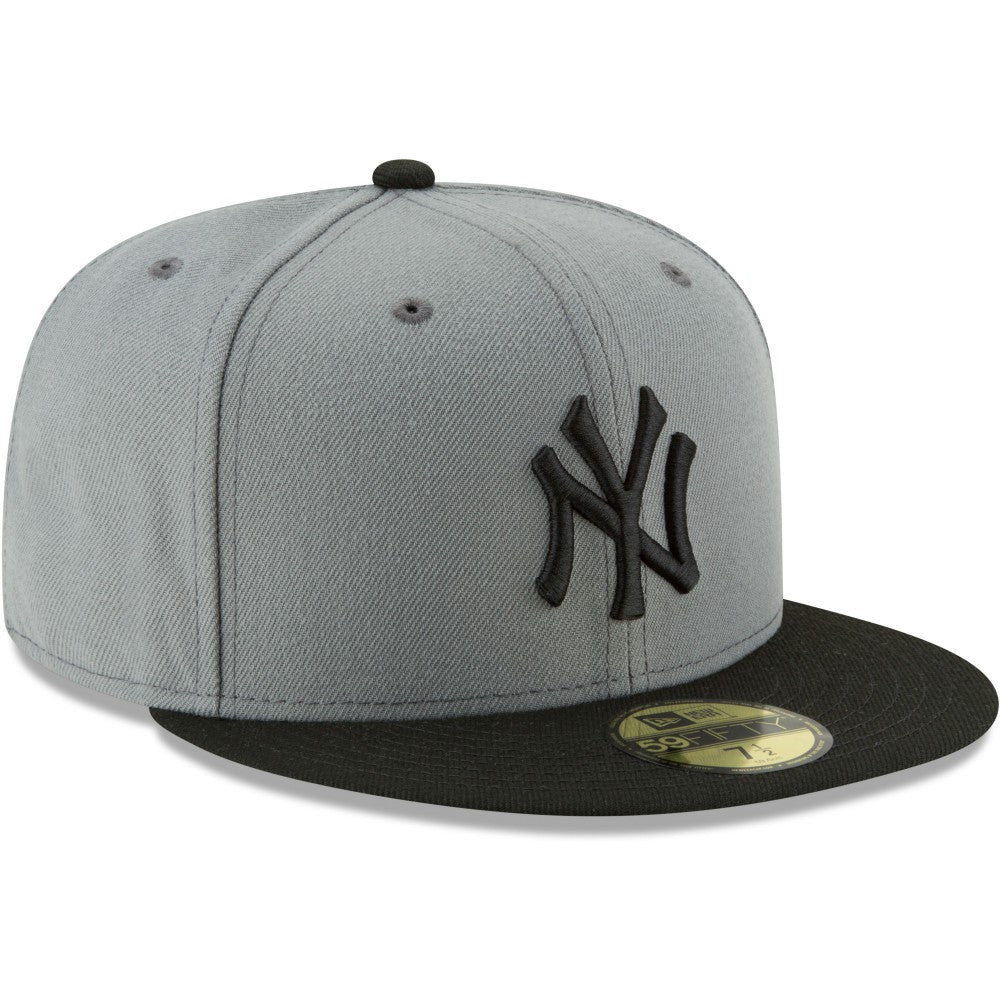 New York Yankees New Era Two-Tone 59FIFTY Fitted Hat - Gray/Black Hats