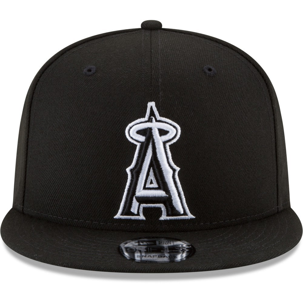 Los Angeles Angels New Era Black & White 9FIFTY Snapback Hat - Black Hats