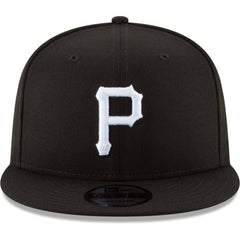 Pittsburgh Pirates New Era Black & White 9FIFTY Snapback Hat - Black Hats