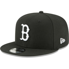 Boston Red Sox New Era Black & White 9FIFTY Snapback Hat - Black Hats