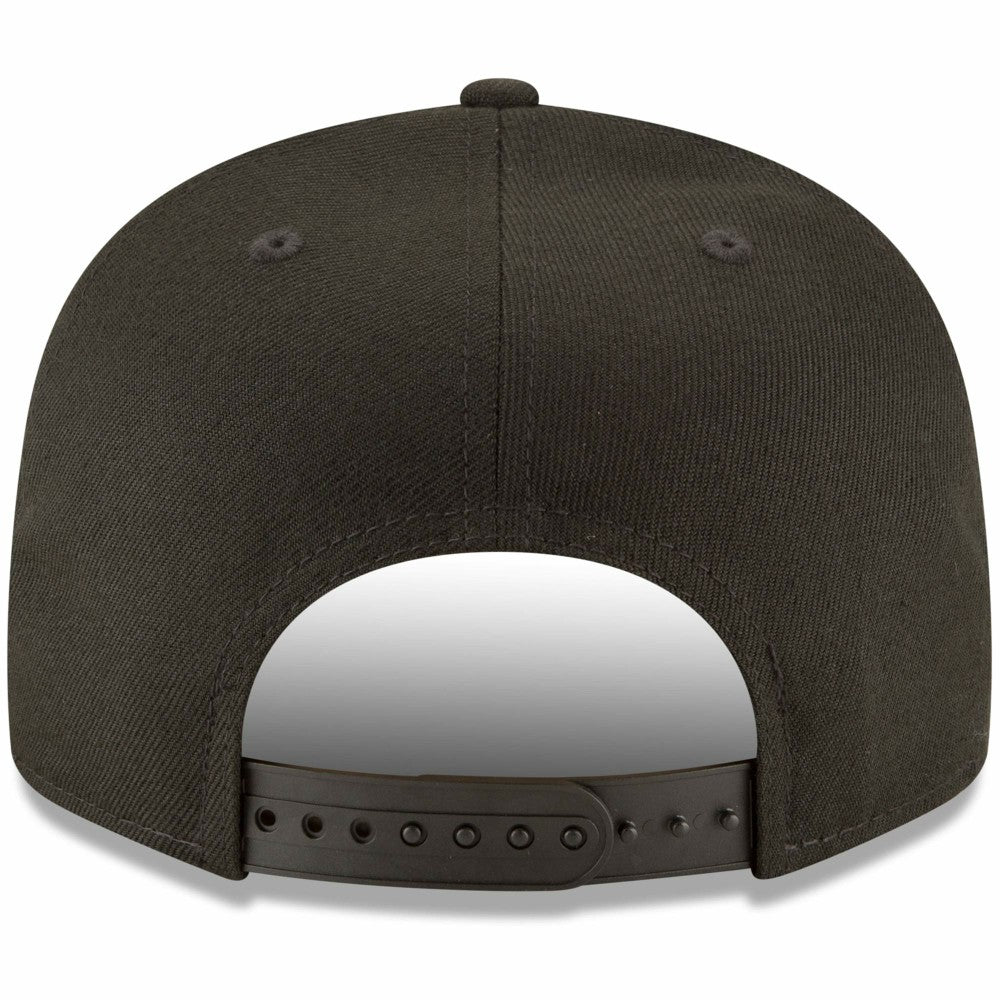 Los Angeles Dodgers New Era Black on Black 9FIFTY Team Snapback Adjustable Hat - Black Hats