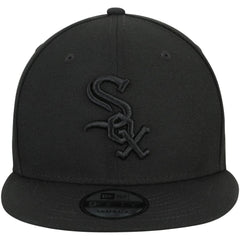 Chicago White Sox New Era Black on Black 9FIFTY Team Snapback Adjustable Hat - Black Hats