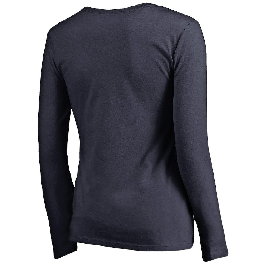 Chicago Bears Women's Graceful Long Sleeve V-Neck T-Shirt Navy