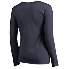 Chicago Bears Women's Graceful Long Sleeve V-Neck T-Shirt Navy