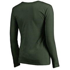 Green Bay Packers Women's Graceful Long Sleeve V-Neck T-Shirt Green