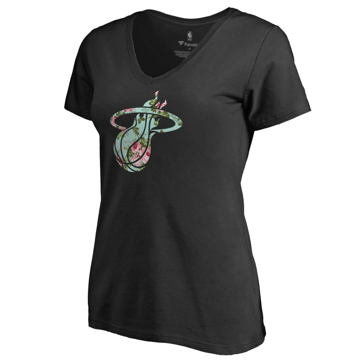 Miami Heat Lovely V-Neck T-Shirt Black