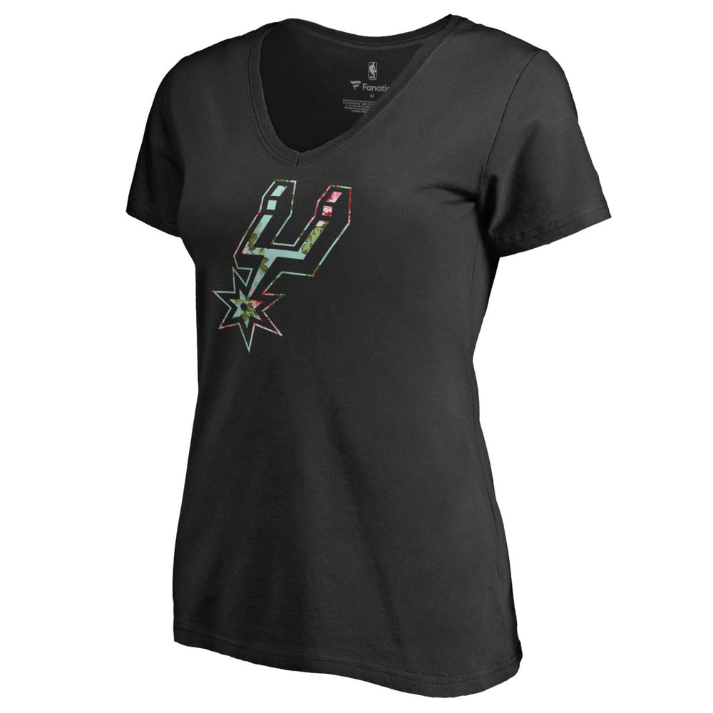 San Antonio Spurs Lovely V-Neck T-Shirt Black