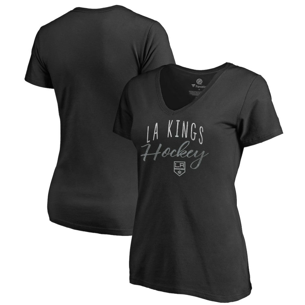 NHL Los Angeles Kings Women's Graceful V-Neck T-Shirt - Black