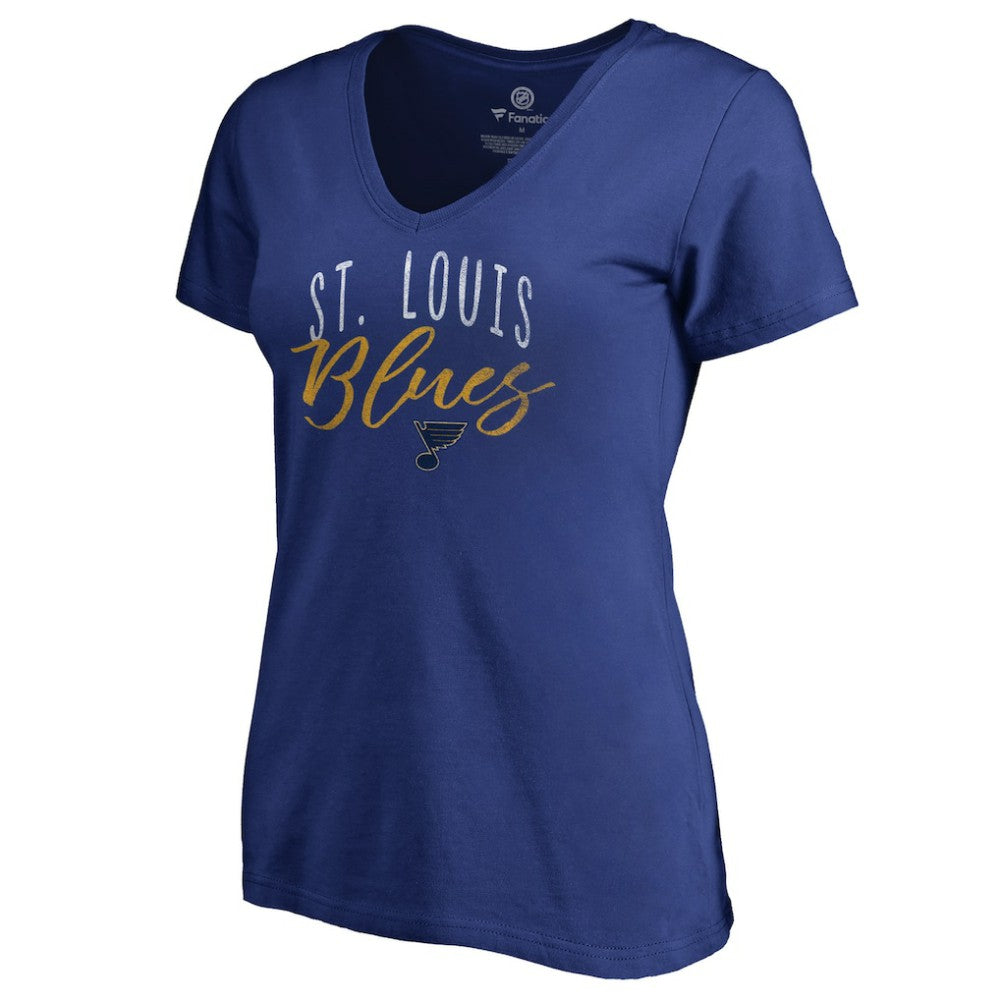 NHL St. Louis Blues Women's Graceful V-Neck T-Shirt - Blue