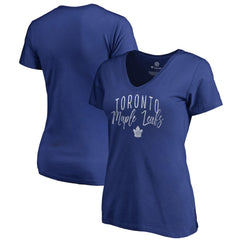 NHL Toronto Maple Leafs Women's Graceful V-Neck T-Shirt - Blue