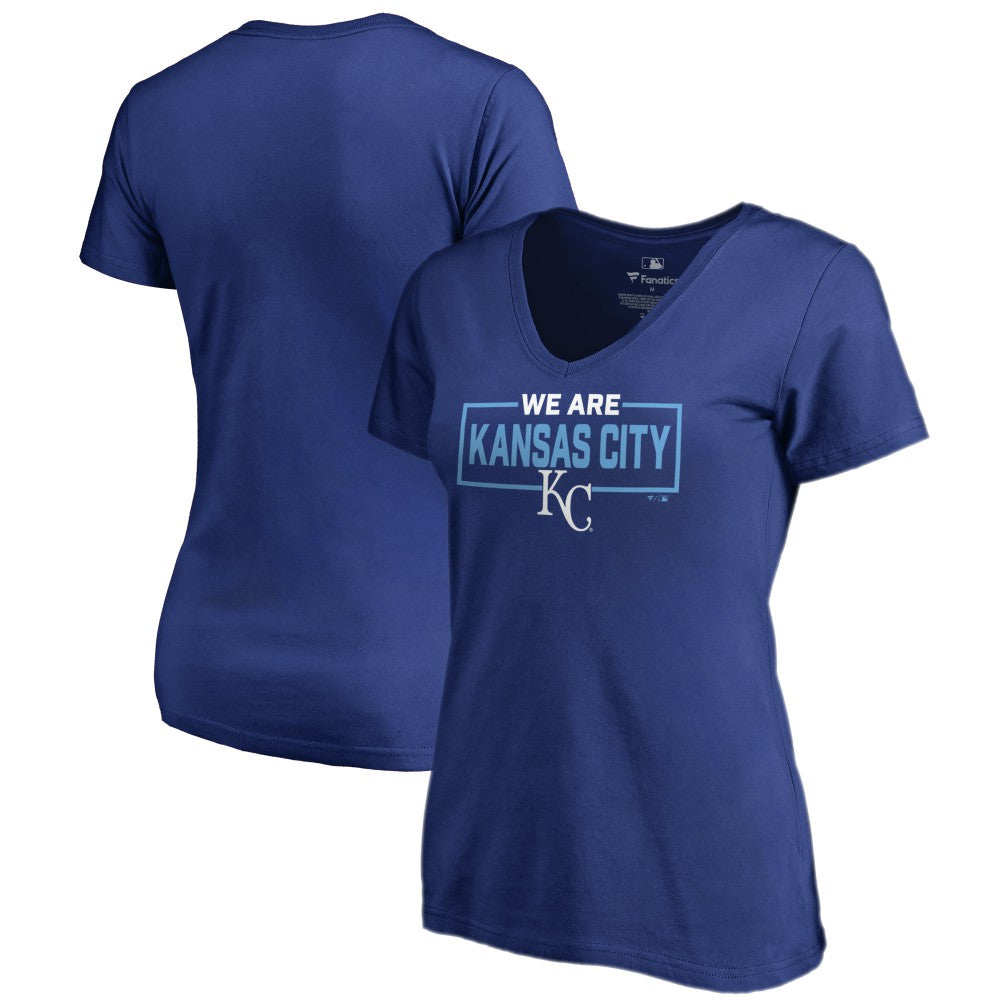 Kansas City Royals Women's We Are Icon V-Neck T-Shirt - Royal T-shirts