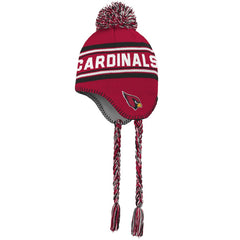Arizona Cardinals Youth Jacquard Tassel Knit Hat with Pom Cardinal/Black
