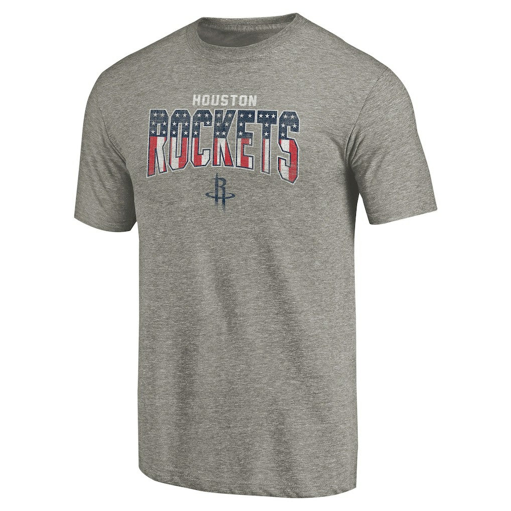 Houston Rockets Freedom Tri-Blend T-Shirt Gray