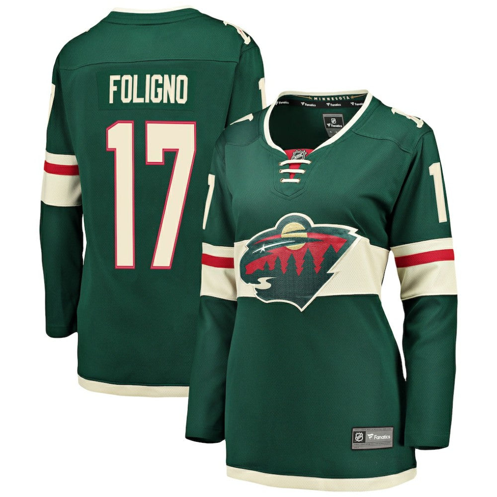 NHL Marcus Foligno Minnesota Wild Fanatics Women's Breakaway Player Jersey - Green