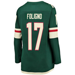 NHL Marcus Foligno Minnesota Wild Fanatics Women's Breakaway Player Jersey - Green