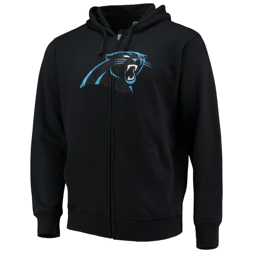 Carolina Panthers G-III Sports by Carl Banks Primary Logo Full-Zip Hoodie Black