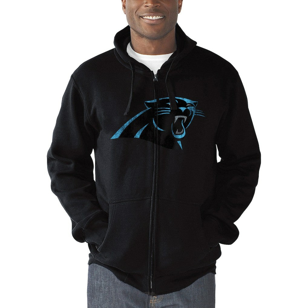 Carolina Panthers G-III Sports by Carl Banks Primary Logo Full-Zip Hoodie Black