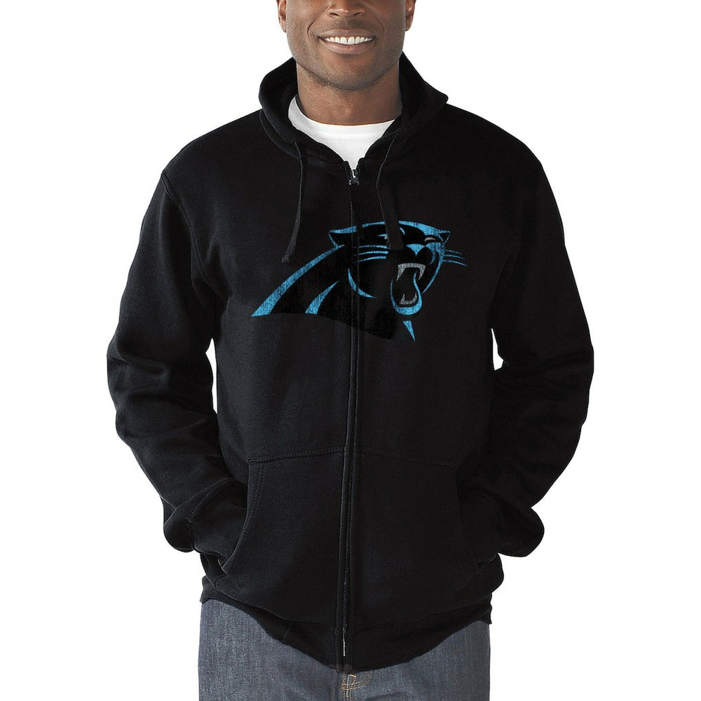 Carolina Panthers G-III Sports by Carl Banks Primary Logo Full-Zip Hoodie Black