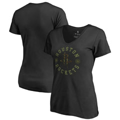 Houston Rockets Women's Liberty V-Neck T-Shirt Black