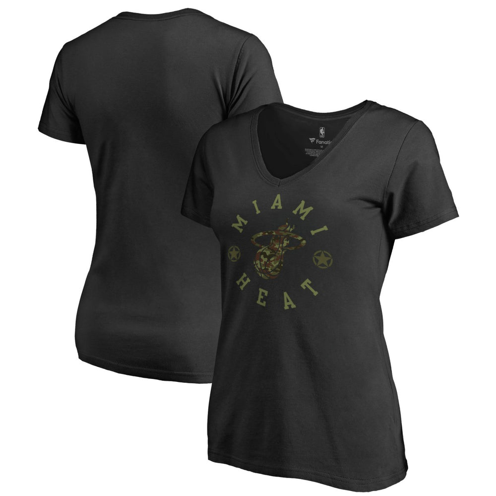 Miami Heat Women's Liberty V-Neck T-Shirt Black
