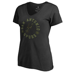 San Antonio Spurs Women's Liberty V-Neck T-Shirt Black