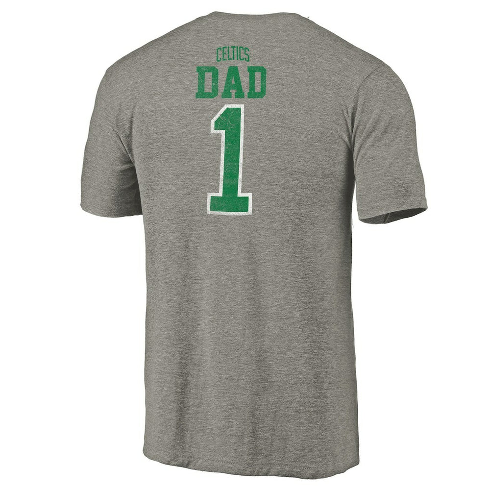Boston Celtics Greatest Dad Tri-Blend T-Shirt Gray