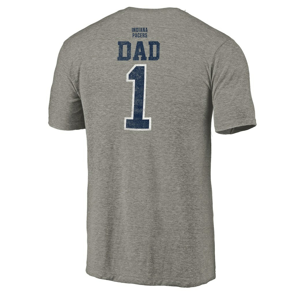 Indiana Pacers Greatest Dad Tri-Blend T-Shirt Gray