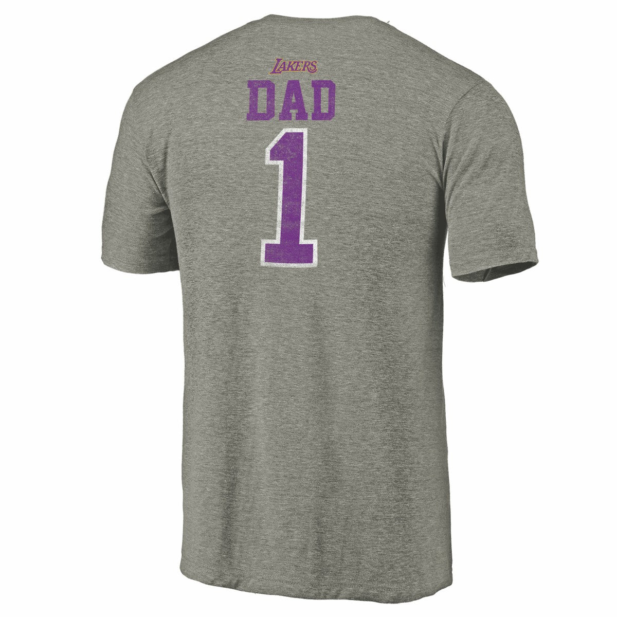 Los Angeles Lakers Greatest Dad Tri-Blend T-Shirt Gray