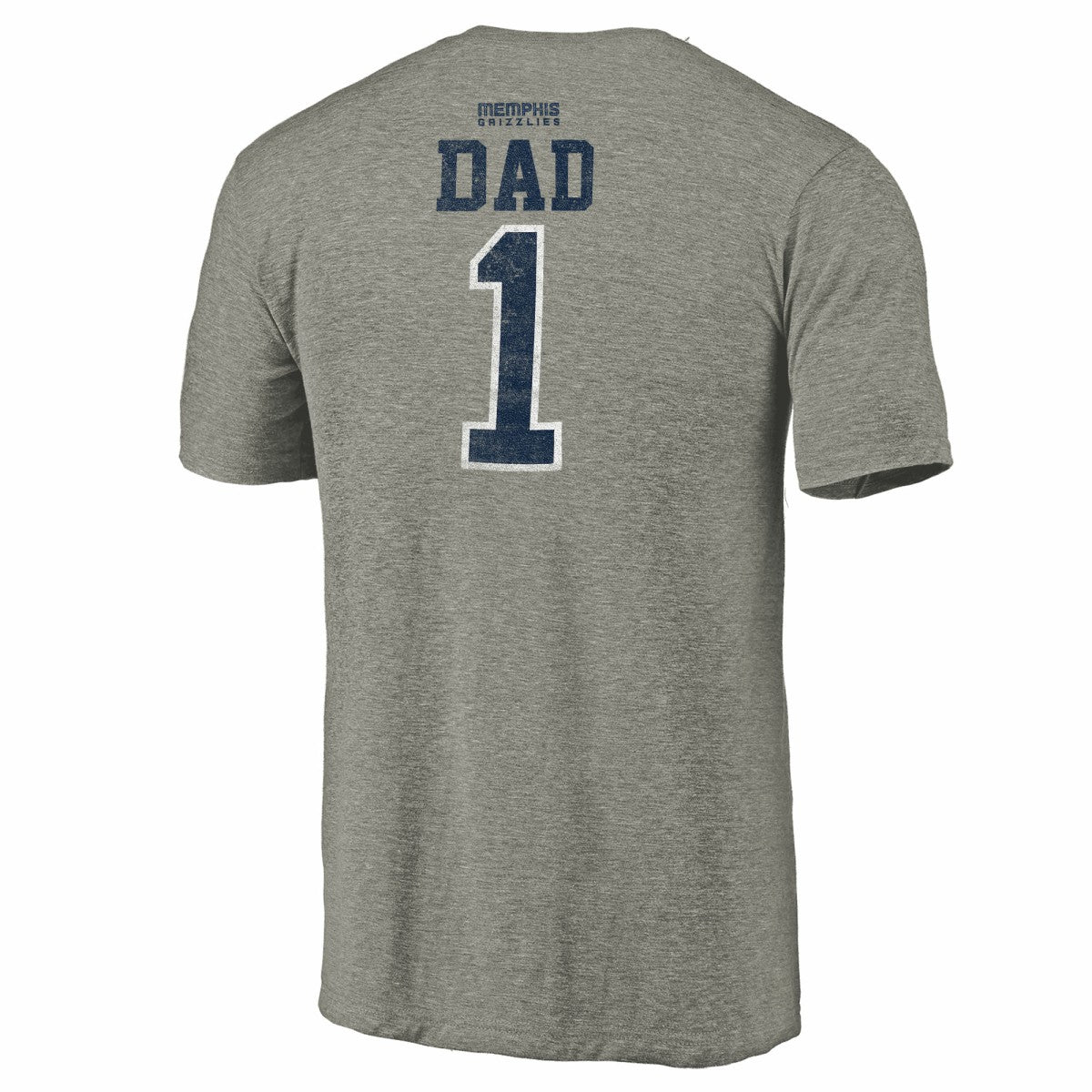 Memphis Grizzlies Greatest Dad Tri-Blend T-Shirt Gray