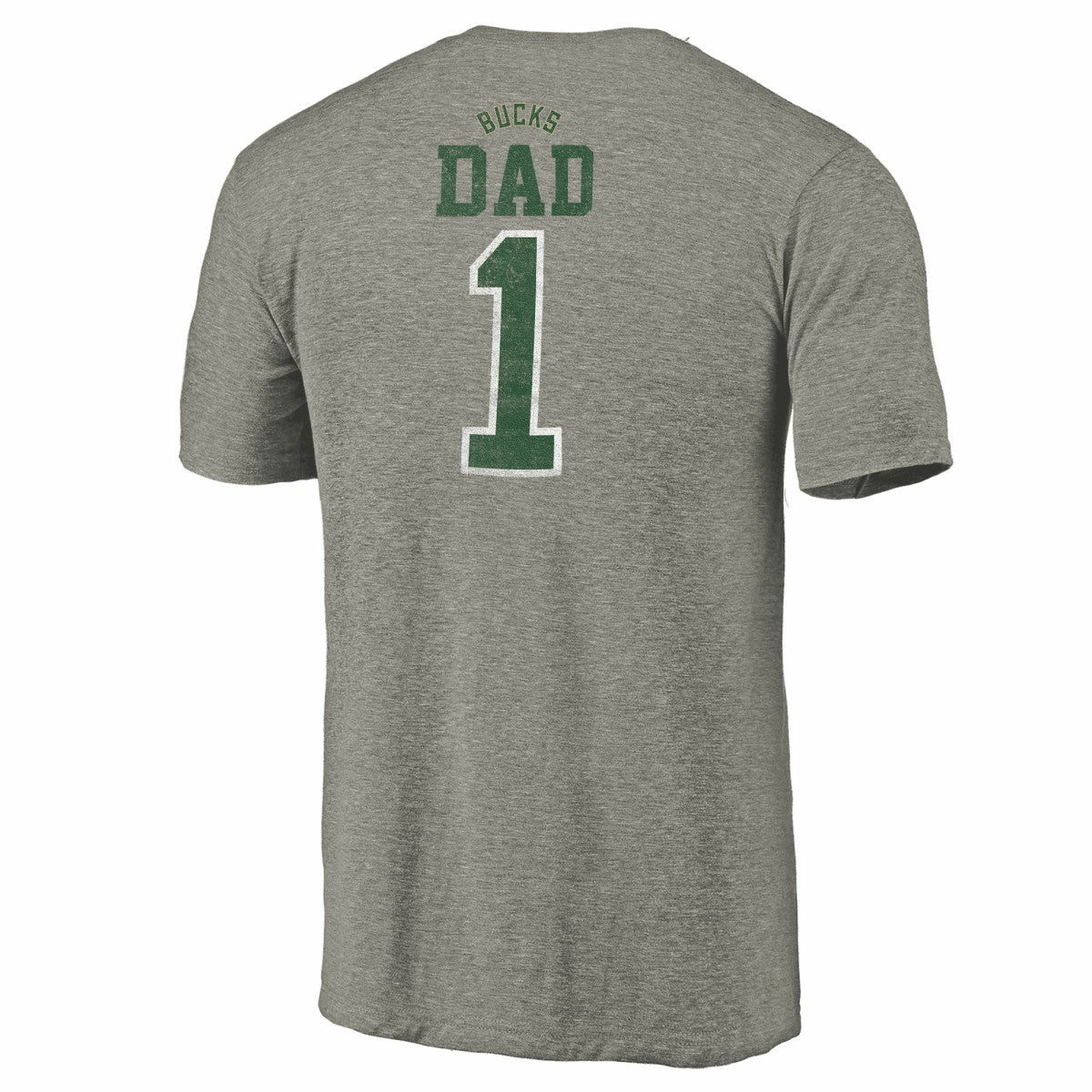Milwaukee Bucks Greatest Dad Tri-Blend T-Shirt Gray