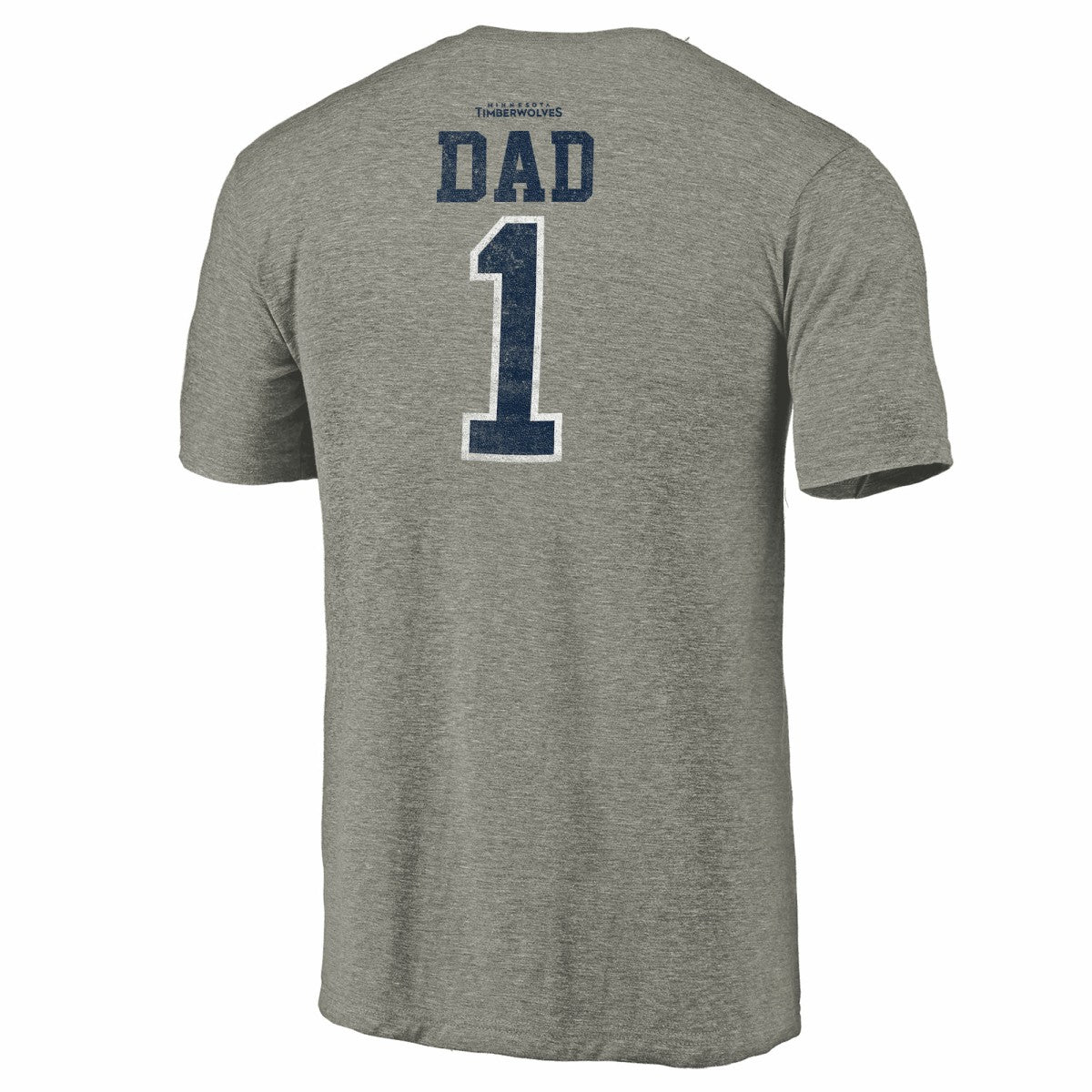 Minnesota Timberwolves Greatest Dad Tri-Blend T-Shirt Gray