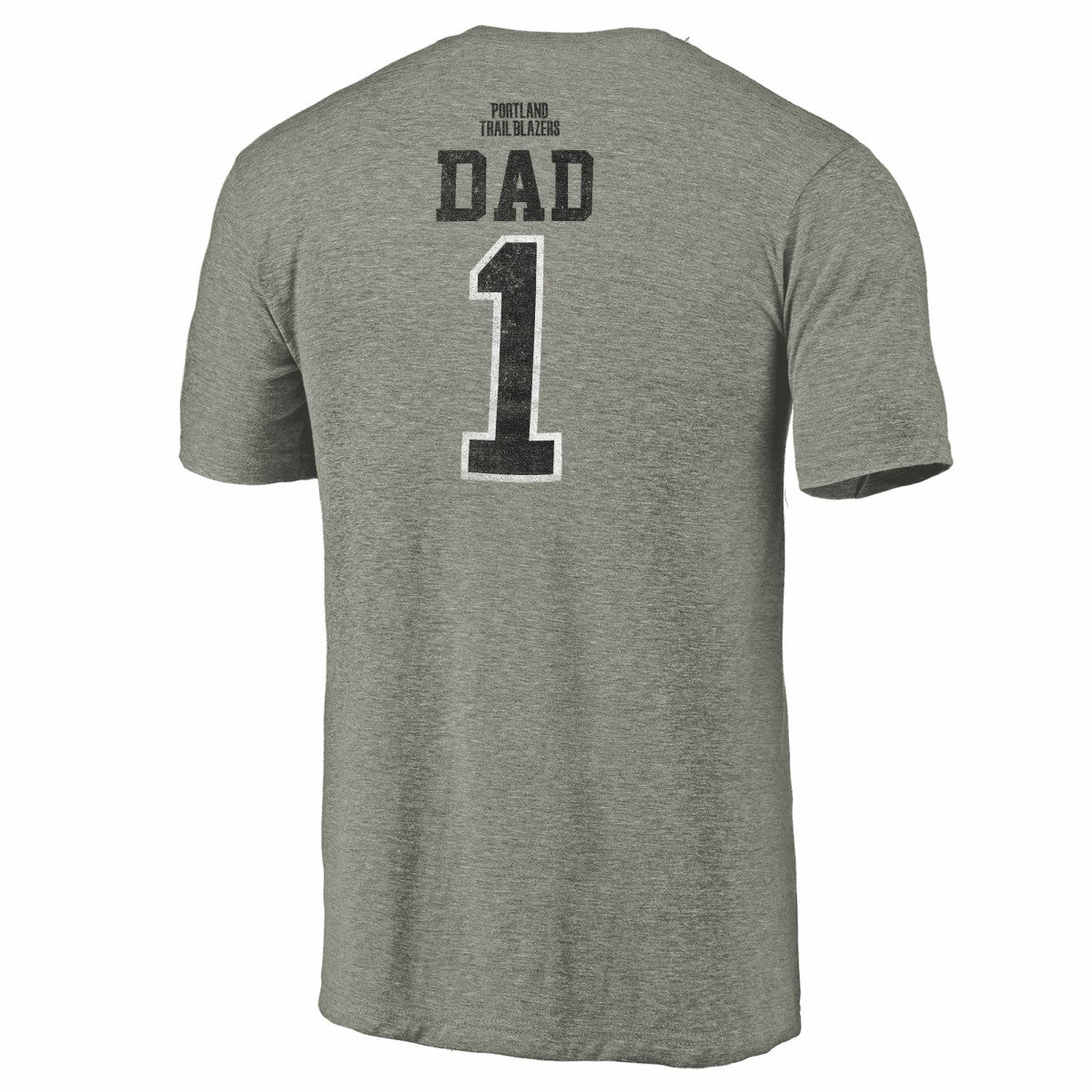 Portland Trail Blazers Greatest Dad Tri-Blend T-Shirt Gray