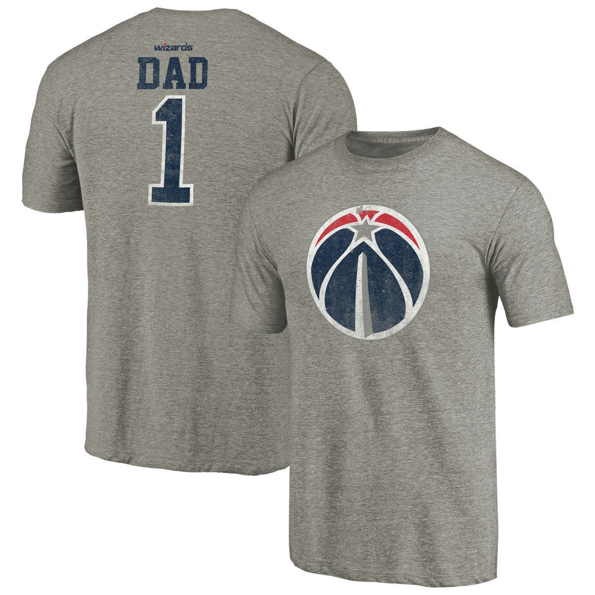 Washington Wizards Greatest Dad Tri-Blend T-Shirt Gray